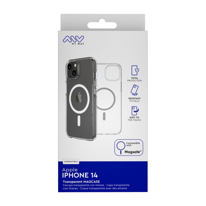Capa Myway MagSafe para Apple iPhone 14 transparente (MWBKC0001)