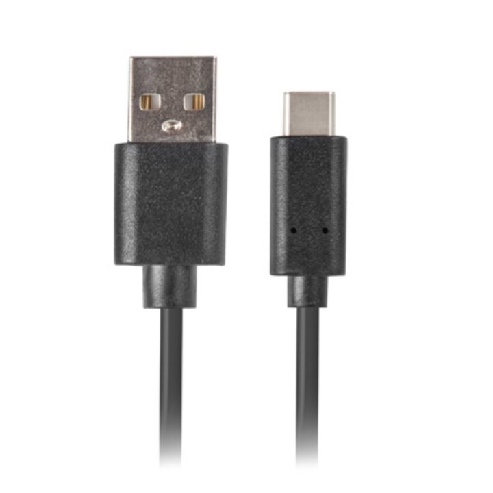 Cabo USB-C para USB 2.0 tipo A Lanberg 3m-macho-macho-negro…
