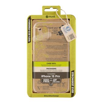 Muvit Recycletek Case for Apple iPhone 15 Pro Transparent (MCCRS04643)