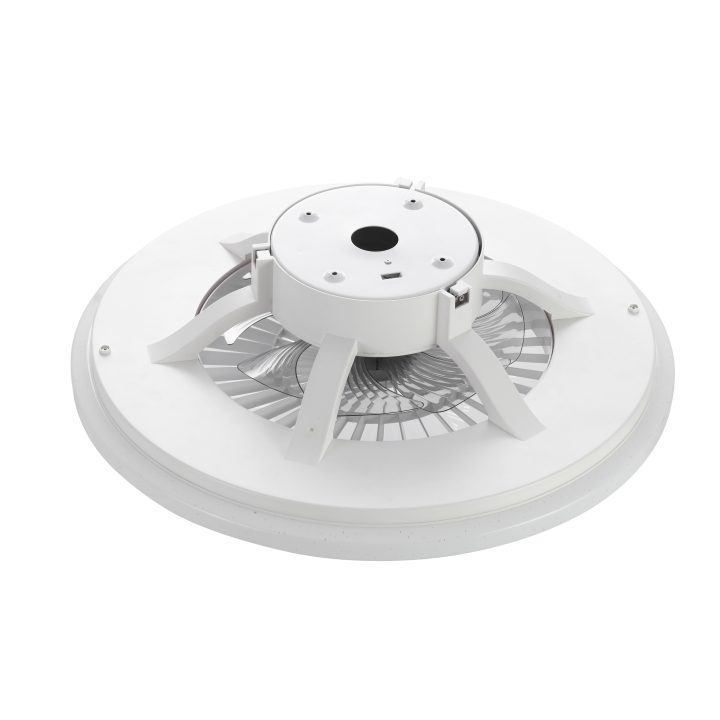 Lampara techo Muvit io Wi-Fi 40W blanco + ventilador 20W (323115-2)