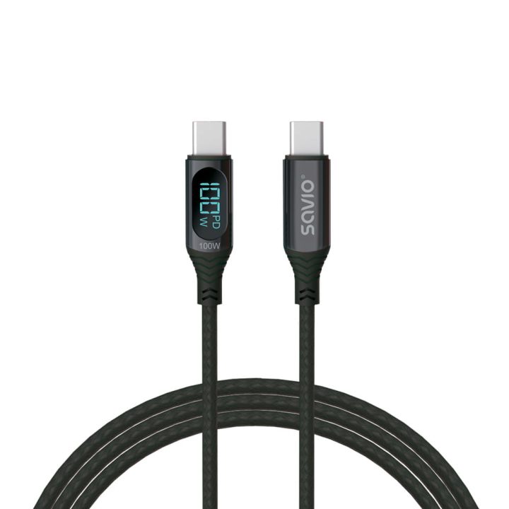 Savio CL-174 USB-C Cable Black 1 m