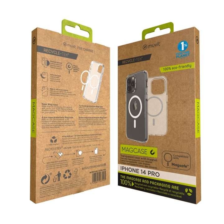 Capa Muvit recycletek MagSafe para Apple iPhone 14 pro transparente…