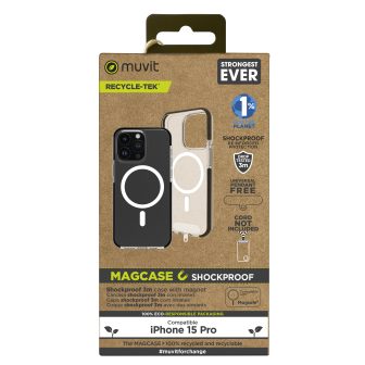 Capa Muvit recycletek MagSafe shockproof 3m para Apple iPhone 15 Pro…