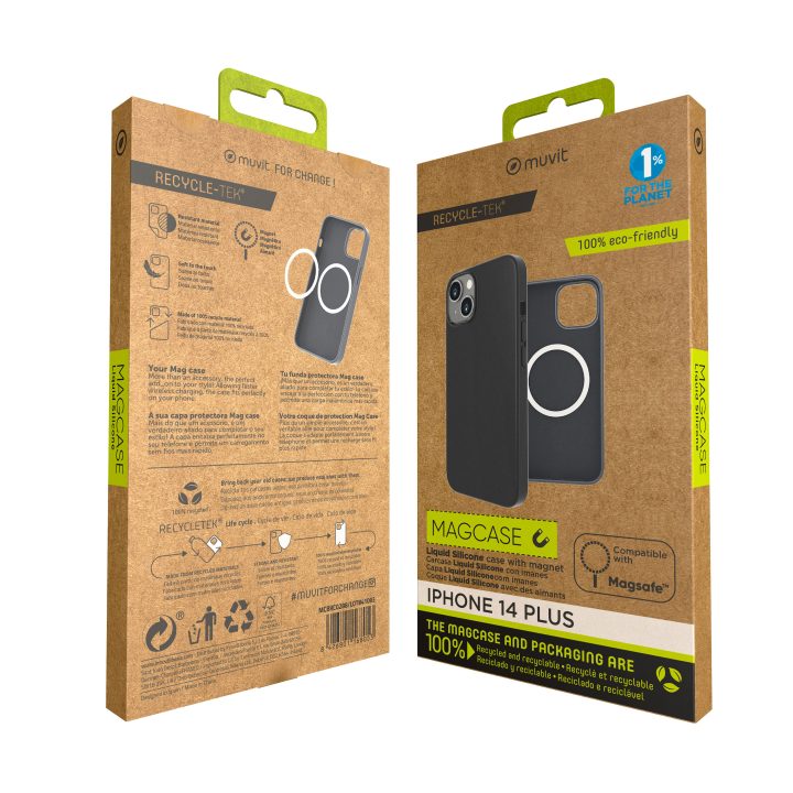 Capa Muvit recycletek silicone líquido MagSafe para Apple iPhone 14…