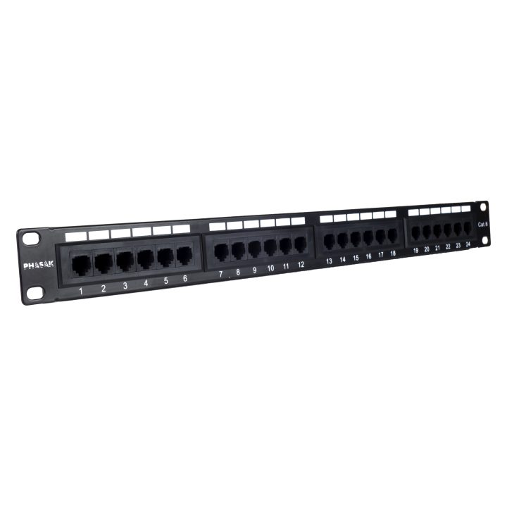 Painel de patch para armário rack 19 polegadas Phasak UTP RJ45 cat. 6…