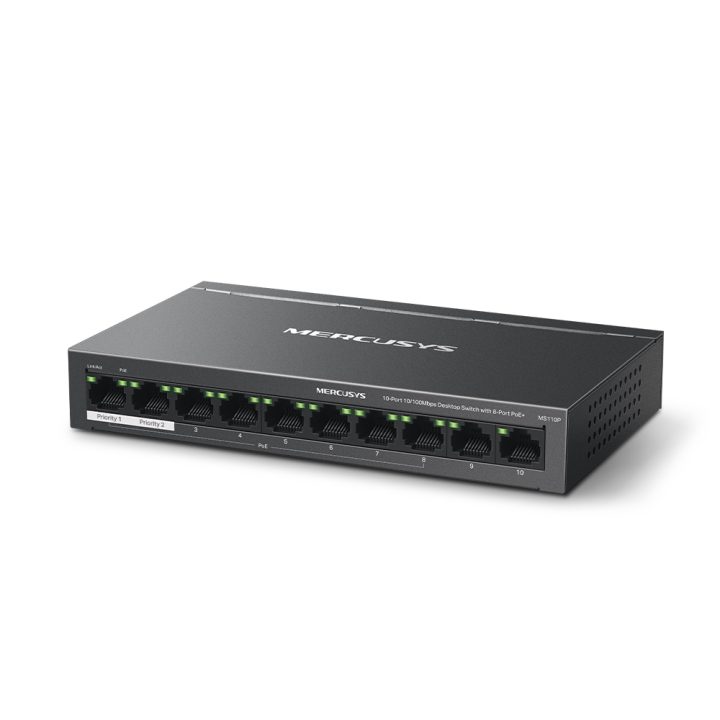 Mercusys MS110P Managed Fast Ethernet (10/100) Power over Ethernet…