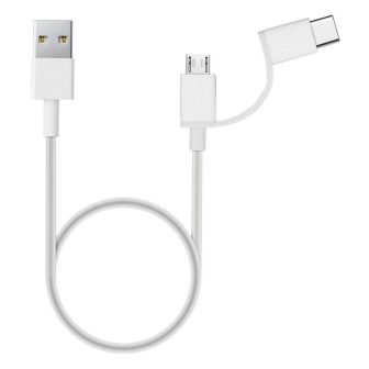 Cable micro USB-USB-C a USB tipo a Xiaomi 1m-macho-macho-blanco…