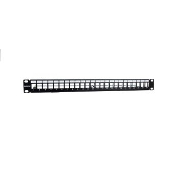 Phasak 19-inch Rack Panel Front for 24 Connectors 1U with Cable…
