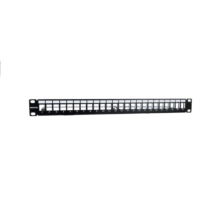 Panel frontal armario rack 19 pulgadas Phasak para 24 conectores 1u…