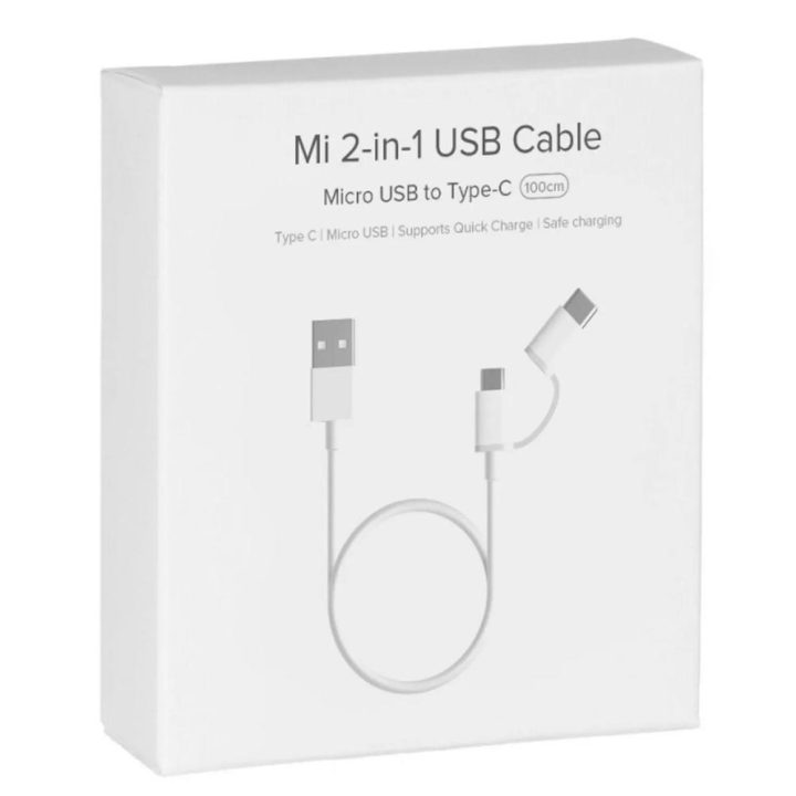 Cable micro USB-USB-C a USB tipo a Xiaomi 1m-macho-macho-blanco…