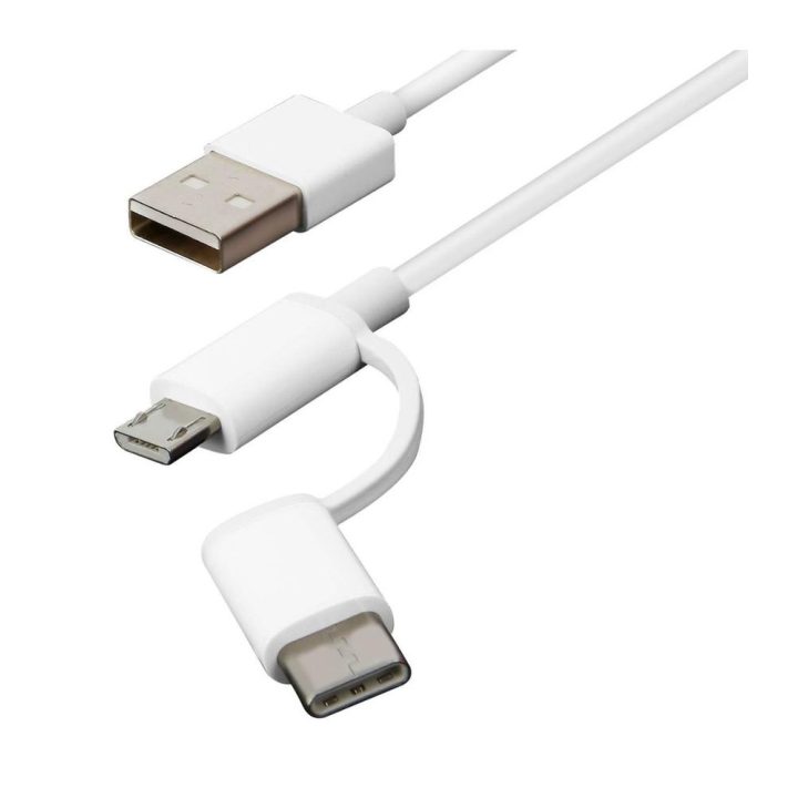 Cable micro USB-USB-C a USB tipo a Xiaomi 1m-macho-macho-blanco…