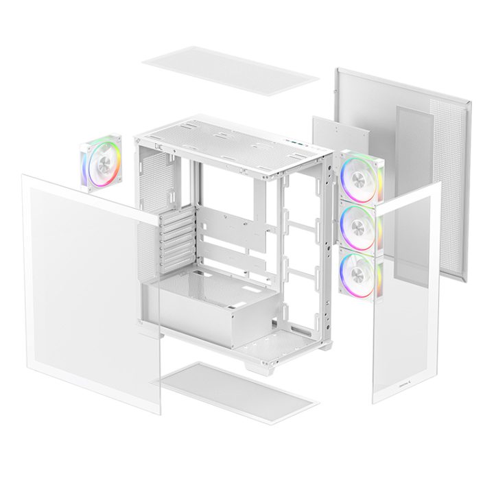 Caja ordenador gaming ATX Deepcool CG580V2 cristal templado blanca…