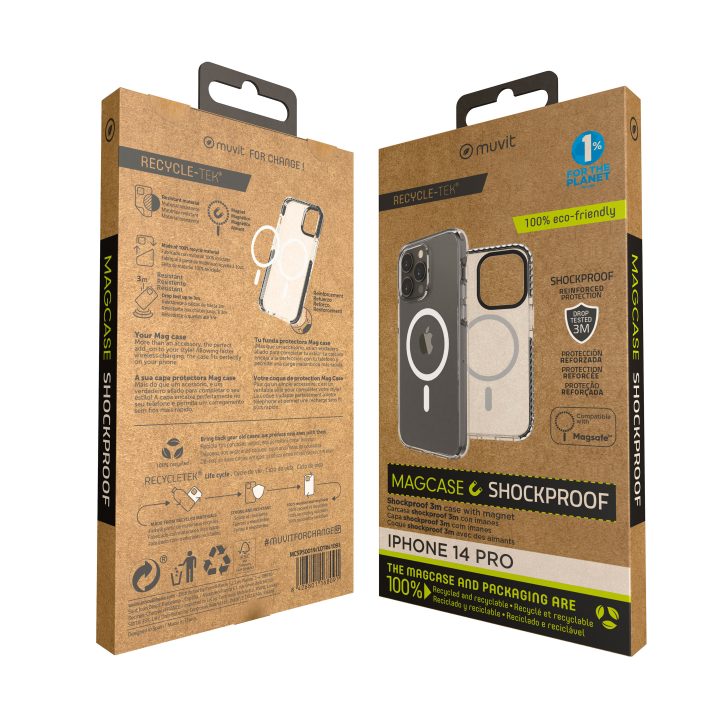 Capa Muvit recycletek MagSafe shockproof 3m para Apple iPhone 14 pro…