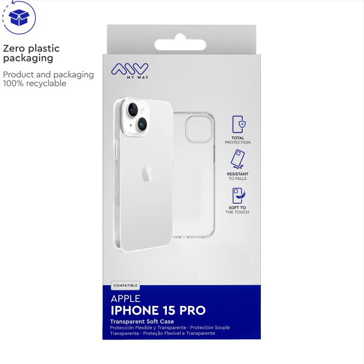 Capa Myway para Apple iPhone 15 Pro transparente (MWCRS0288)