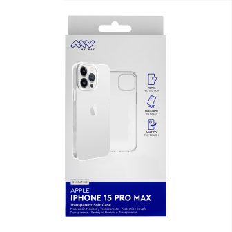 Myway Case for Apple iPhone 15 Pro Max Transparent (MWCRS0289)
