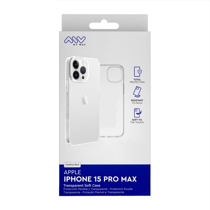 Carcasa Myway para Apple iPhone 15 pro max transparente (MWCRS0289)