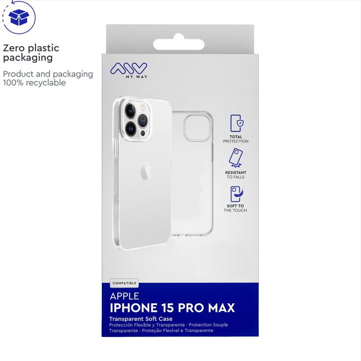 Capa Myway para Apple iPhone 15 Pro Max transparente (MWCRS0289)