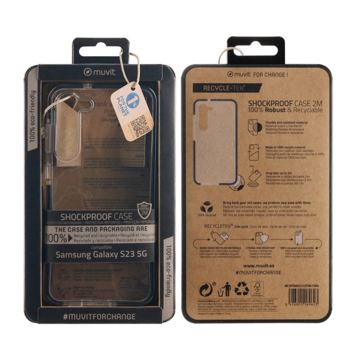 Capa Muvit shockproof 2m para Samsung Galaxy S23 5G transparente…