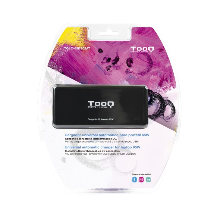 TooQ TQLC-65BS02AT adaptador e inversor de corrente Interior 65 W…