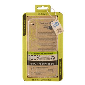 Capa Muvit recycletek para OPPO A78 5G-A58 5G transparente (MCCRS0409)