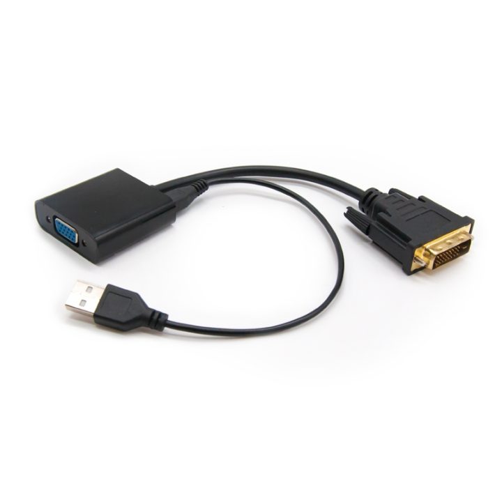 Nanocable DVI 24+1/m to VGA HDB15/h Adapter, Black, 10 cm