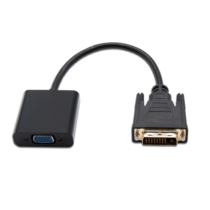 Nanocable DVI 24+1/m to VGA HDB15/h Adapter, Black, 10 cm