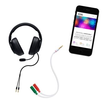 Nanocable Audio Adapter Cable 3.5/M 4pines - 2xJack 3.5/H 3pines…