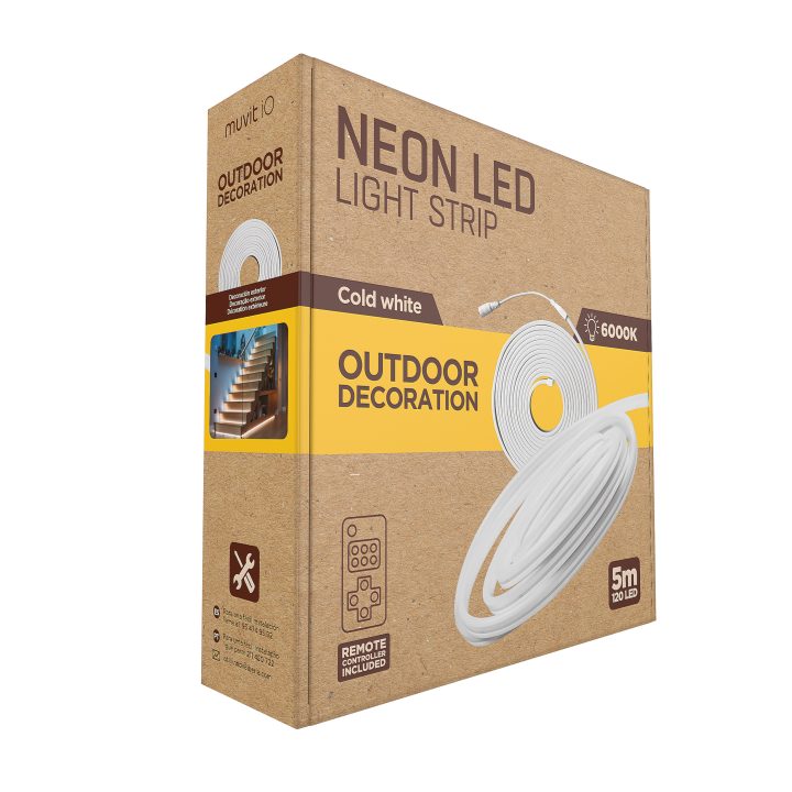 Tira LED Muvit io neon IP65 6000W 5m blanco frio (MIOLST010)