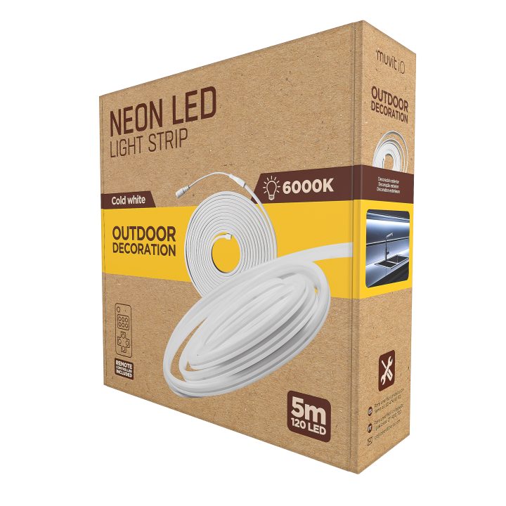 Tira LED Muvit io neon IP65 6000W 5m blanco frio (MIOLST010)