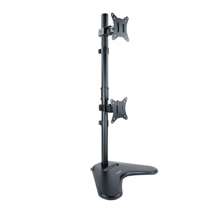 TooQ Suporte de secretária para 2 ecrãs 17"-32" verticais