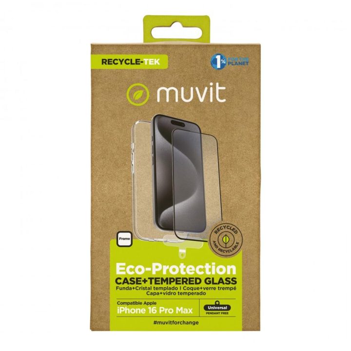 Capa Muvit recycletek para Apple iPhone 16 Pro Max transparente +…