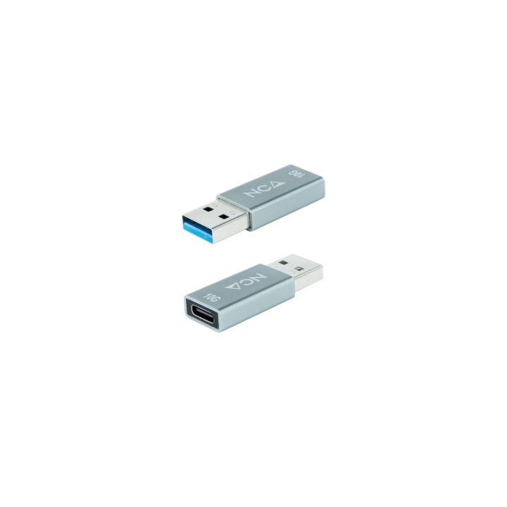 Nanocable USB-A 3.1 GEN2 to USB-C Adapter, USB-A/M-USB-C/H, Gray