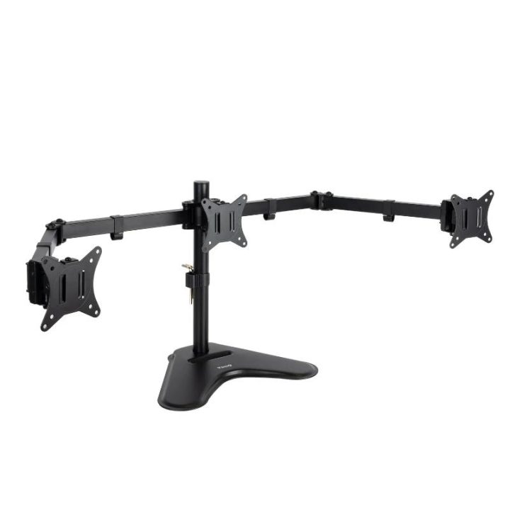 TooQ 3-Monitor Desk Stand 17"-27", Black