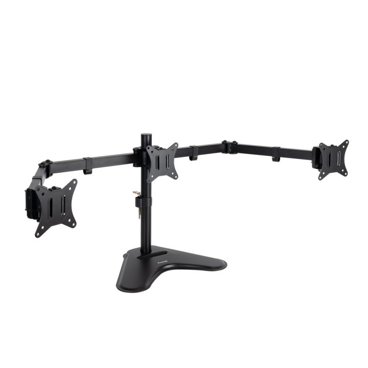 TooQ 3-Monitor Desk Stand 17"-27", Black