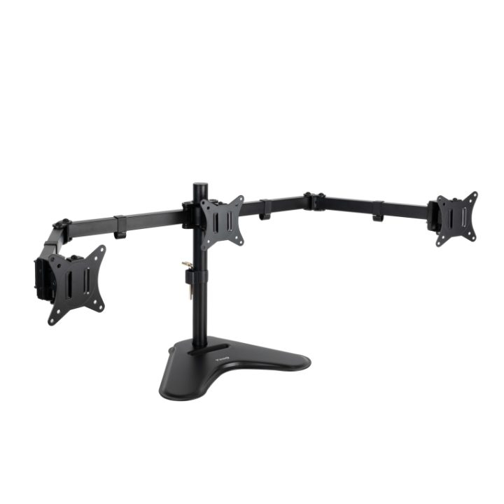 TooQ Suporte de Mesa para 3 Ecrãs 17"-27", Preto
