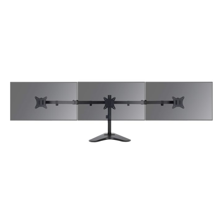 TooQ Suporte de Mesa para 3 Ecrãs 17"-27", Preto