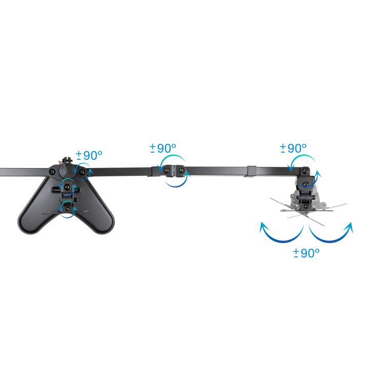 TooQ Suporte de Mesa para 3 Ecrãs 17"-27", Preto