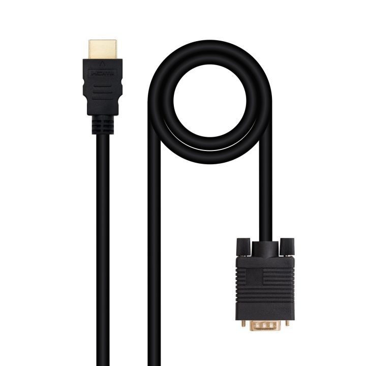 Nanocable Cabo Conversor HDMI para VGA, 1,8 m, Preto