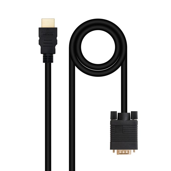Nanocable Cabo Conversor HDMI para VGA, 1,8 m, Preto