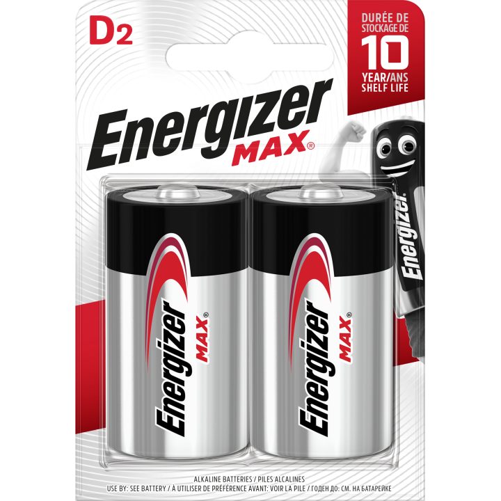 Energizer MAX – Pilha alcalina descartável tamanho D (E301533400)