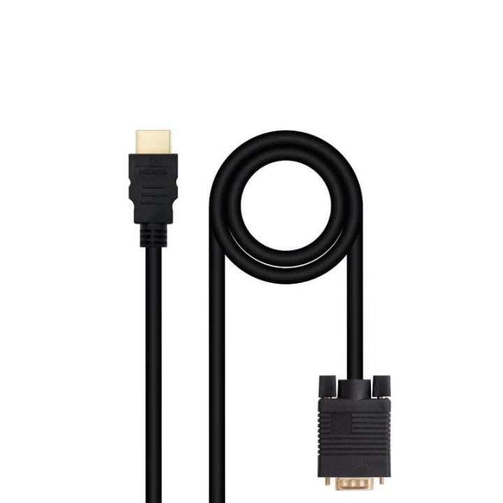 Nanocable Cabo Conversor HDMI para VGA, 1,8 m, Preto