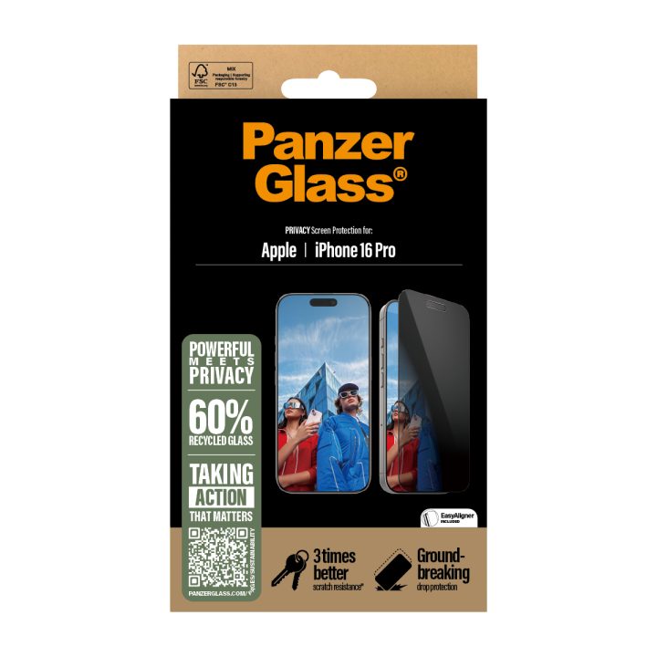 PanzerGlass ® 2-Way Privacy Screen Protector iPhone 16 Pro |…