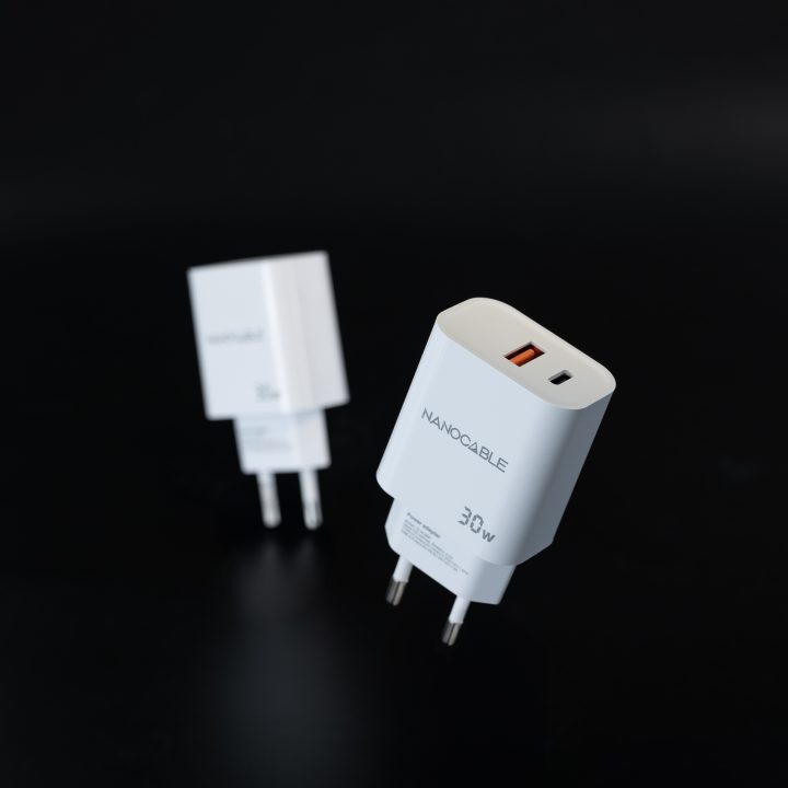 Nanocable USB-C/PD + USB-A/QC 30W Charger, White