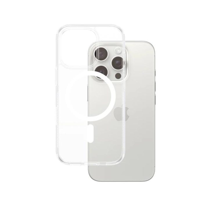 PanzerGlass ® HardCase Transparent w. White MagSafe iPhone 16 Pro…