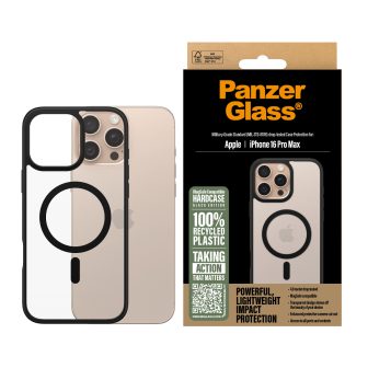 PanzerGlass ® HardCase Transparent w. Black MagSafe & Frame iPhone 16…