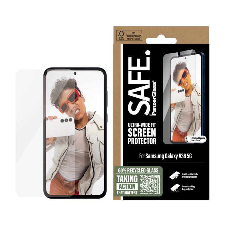 PanzerGlass SAFE. by ® Protetor de Ecrã Samsung Galaxy A36 5G |…
