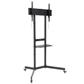 TooQ “KEFRÉN” Suporte de chão com rodas para ecrãs de 37”-70”, Preto