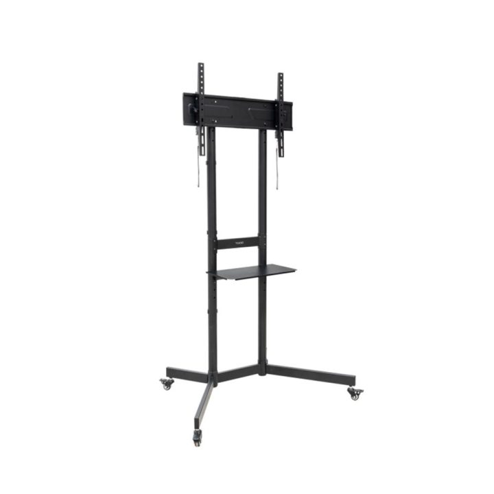 TooQ “KEFRÉN” Suporte de chão com rodas para ecrãs de 37”-70”, Preto