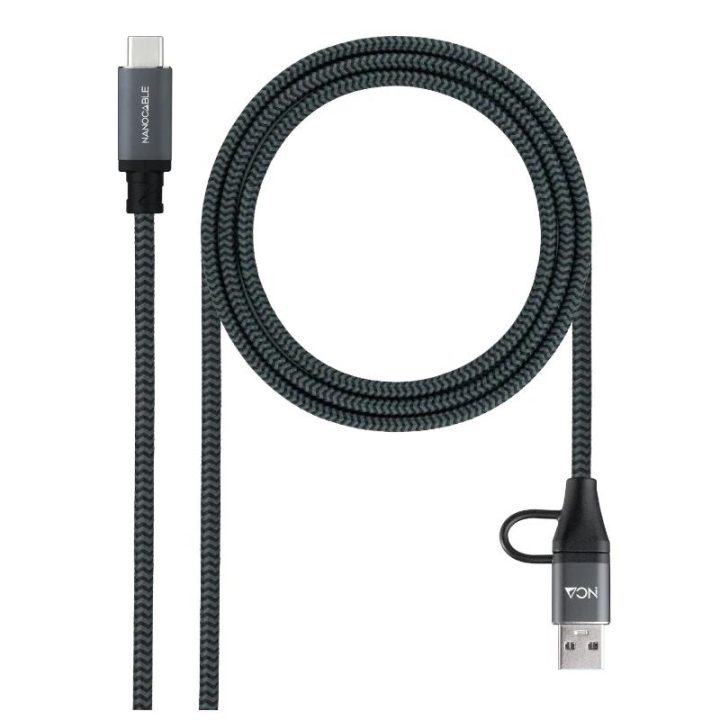 Nanocable Cabo USB 3.2 Gen2x2 20Gbps 5A/100W, USB-C+USB-A/M a…