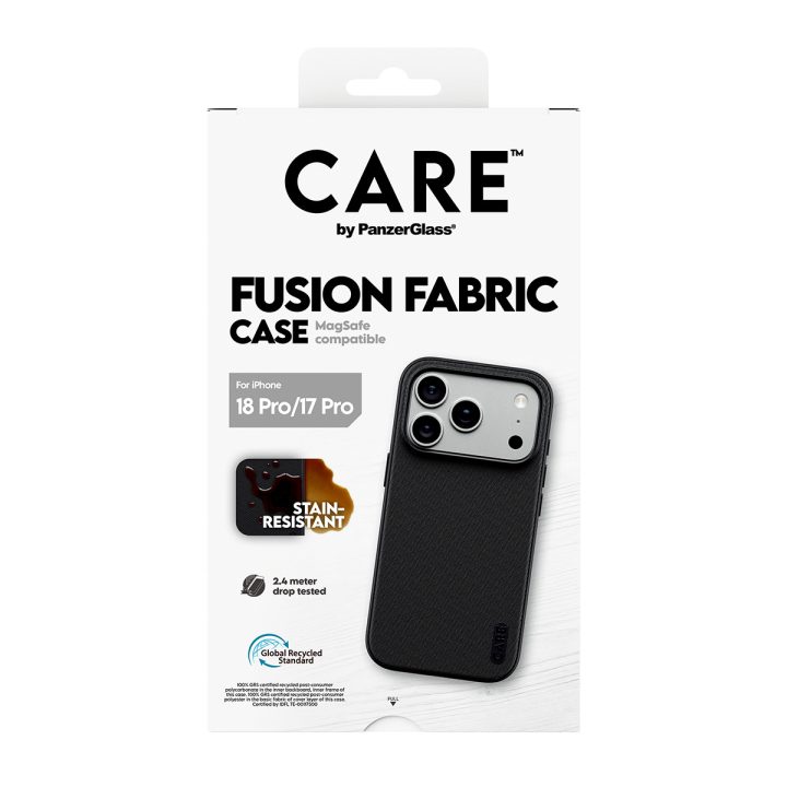 PanzerGlass CARE™ by ® Fusion Fabric Case Black w. MagSafe iPhone 18…